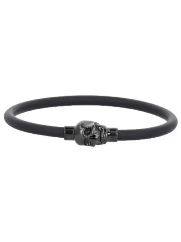 skull rubber bracelet black - ALEXANDER MCQUEEN - BALAAN 1