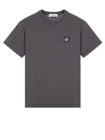 Logo Patch Short Sleeves T-Shirt  Steel Grey - STONE ISLAND - BALAAN 2