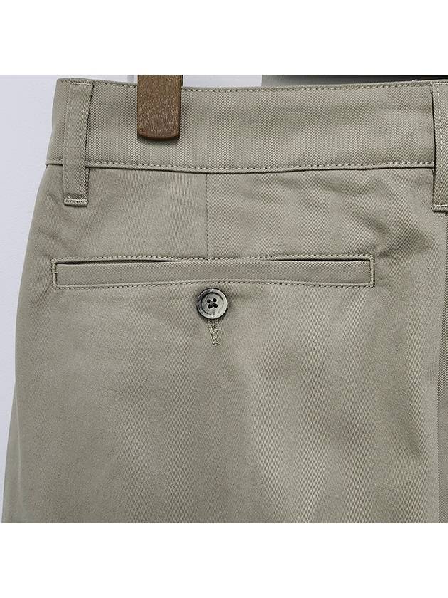 Cotton Chino Straight Pants Beige Khaki - AMI - BALAAN 8