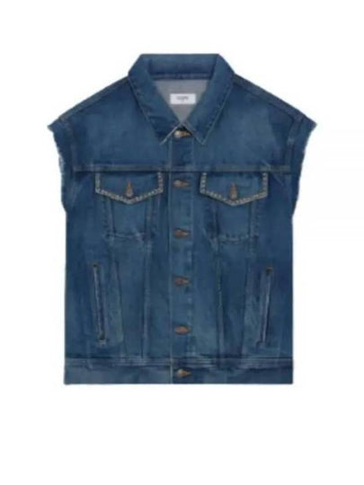 Trucker Denim Jacket Blue - CELINE - BALAAN 2