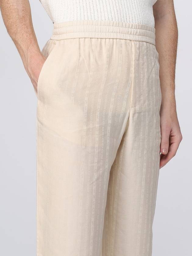 Linen Straight Pants Parchment - GOLDEN GOOSE - BALAAN 6