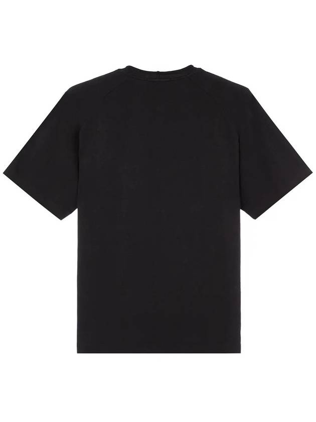 Compass Patch Regular Fit Cotton Short Sleeve T-Shirt Black - STONE ISLAND - BALAAN 3