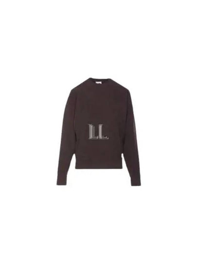 Crew Neck Sweatshirt Taupe Fonce - SAINT LAURENT - BALAAN 2