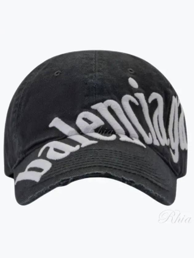 Diagonal Logo Ball Cap Black - BALENCIAGA - BALAAN 2