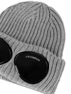 Signature Goggles Wool Beanie Grey - CP COMPANY - BALAAN 5