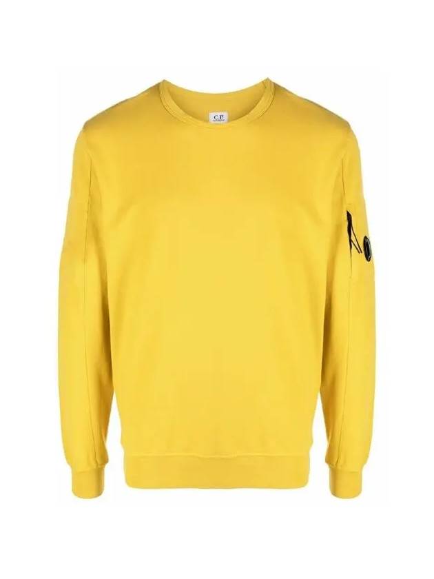 Men's Light Fleece Lens Wappen Sweatshirt Yellow - CP COMPANY - BALAAN 3