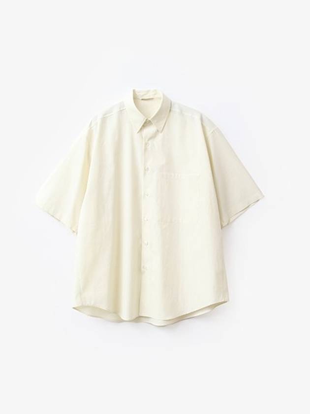 Washed Pins Twill Big Half Sleeve Shirt - AURALEE - BALAAN 1