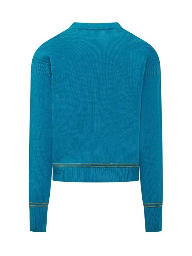 Fisherman Logo Knit Top Blue - MARNI - BALAAN 3