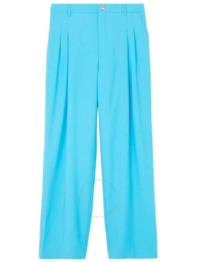 Burberry Bright Opal Blue Tailored Wool Trousers Brand Size 54 Waist Size 37.4 - BURBERRY - BALAAN 1