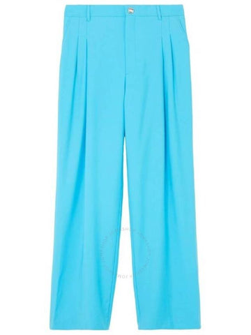 Burberry Bright Opal Blue Tailored Wool Trousers Brand Size 54 Waist Size 37.4 - BURBERRY - BALAAN 1