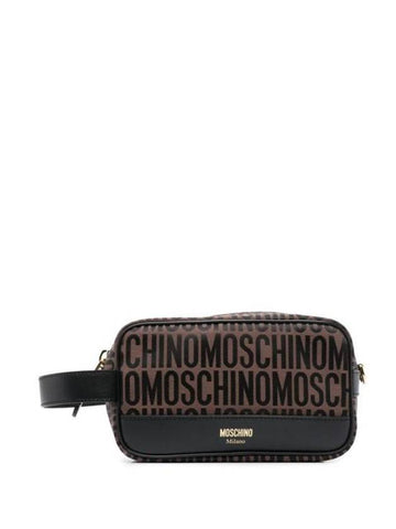 Clutch Pouch A8402 8268 1103 BROWN - MOSCHINO - BALAAN 1