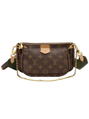 Monogram Canvas Khaki Multi Pochette Accessories Cross Bag M44813 - LOUIS VUITTON - BALAAN 1