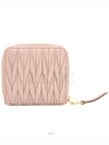 Matelasse zipper wallet pink half 5ML522 - MIU MIU - BALAAN 4