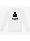 Kieffer Logo Print Linen Long Sleeve T-Shirt White - ISABEL MARANT - BALAAN 2