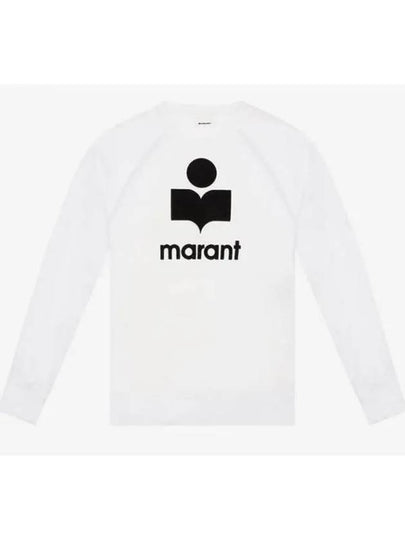 Kieffer Logo Print Linen Long Sleeve T-Shirt White - ISABEL MARANT - BALAAN 2