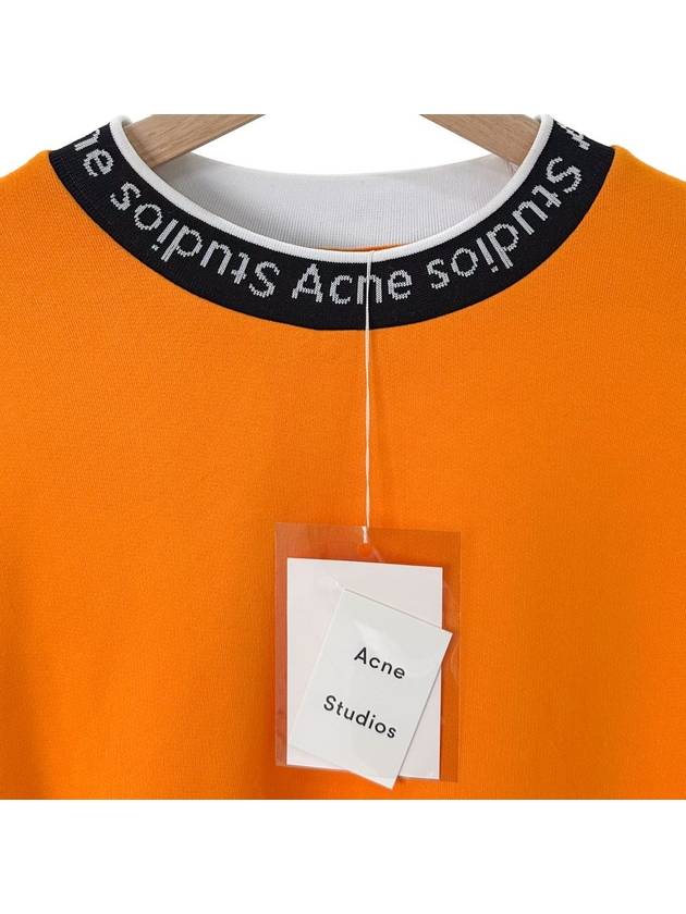 M Men s Full Tone Neck Logo Overfit Sweatshirt Orange - ACNE STUDIOS - BALAAN 4