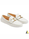 Women's T Timeless Gommino Leather Driving Shoes White - TOD'S - BALAAN 2