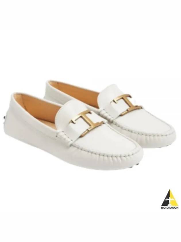 Women's T Timeless Gommino Leather Driving Shoes White - TOD'S - BALAAN 2