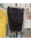 Men's Logo Patch Stretch Cargo Shorts Black - CP COMPANY - BALAAN 4