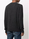 Baby Fox Patch Cosy Round Neck Pullover Wool Knit Top Dark Grey - MAISON KITSUNE - BALAAN 6