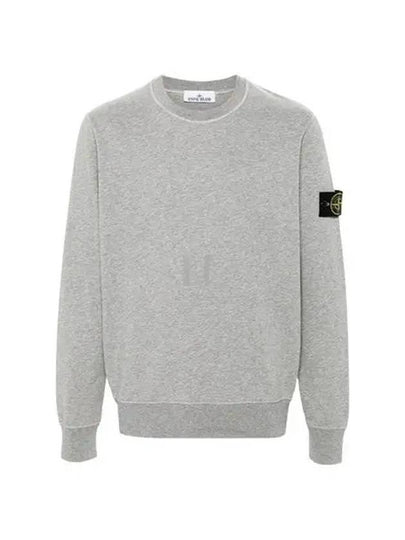 Compass Patch Cotton Sweatshirt Melange Grey - STONE ISLAND - BALAAN 2