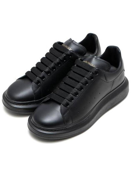 Chunky Sole Leather Low Top Sneakers Black - ALEXANDER MCQUEEN - BALAAN 2