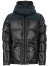 MASAYA Logo Patch Hooded Padded Jacket Black 1A002 55 595ZJ 999 - MONCLER - BALAAN 1