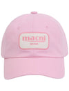 Y2K LOGO PATCH BALL CAP PINK - MACNI - BALAAN 1