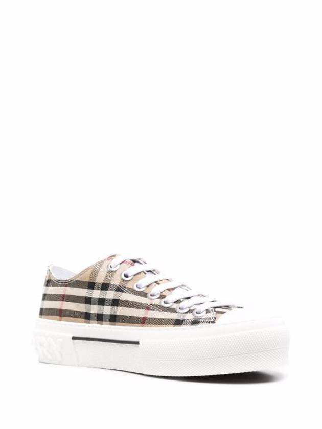 Vintage Check Cotton Sneakers Archive Beige - BURBERRY - BALAAN 5