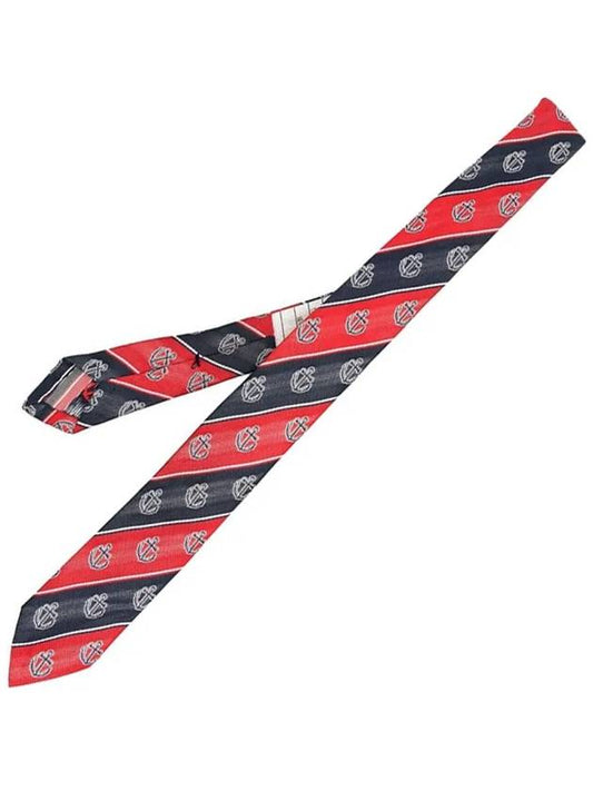 Anchor Stripe Silk Tie Black Red - THOM BROWNE - BALAAN 2