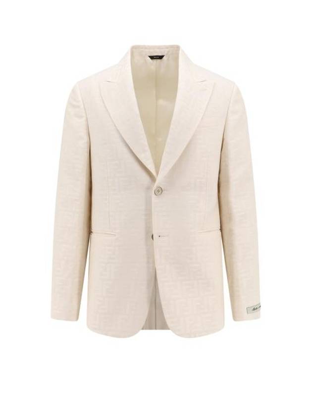 Motif Blazer Jacket Light Beige - FENDI - BALAAN 2