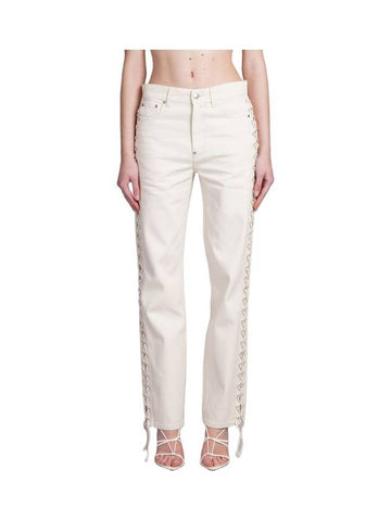 Jeans In Beige Cotton - STELLA MCCARTNEY - BALAAN 1