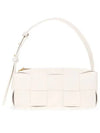 Brick Cassette Intrecciato Small Shoulder Bag White - BOTTEGA VENETA - BALAAN 3