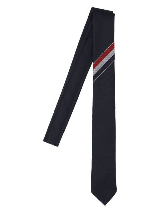 Three-Line Engineer Stripe Wool  Neck Tie Navy - THOM BROWNE - BALAAN 2