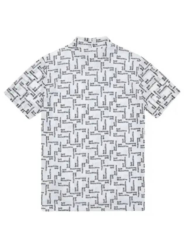 mesh logo print short sleeve t-shirt 9253LZHPWHITE - BLACK&WHITE - BALAAN 2