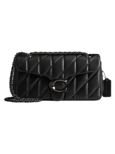 Tabby 26 Logo Plaque Quilted Shoulder Bag Black - COACH - BALAAN 1