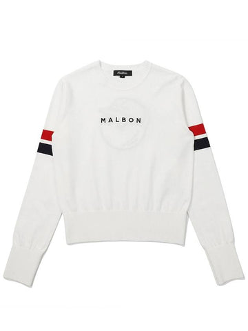 Bucket point knit top OFF WHITE WOMAN - MALBON GOLF - BALAAN 1