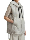 Greengo Water Repellent Hooded Padded Vest Ivory - MAX MARA - BALAAN 3