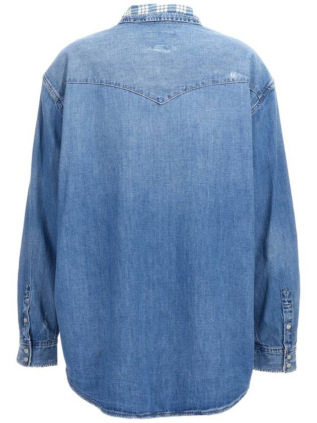 Denim Long Sleeve Shirt Blue - POLO RALPH LAUREN - BALAAN 3