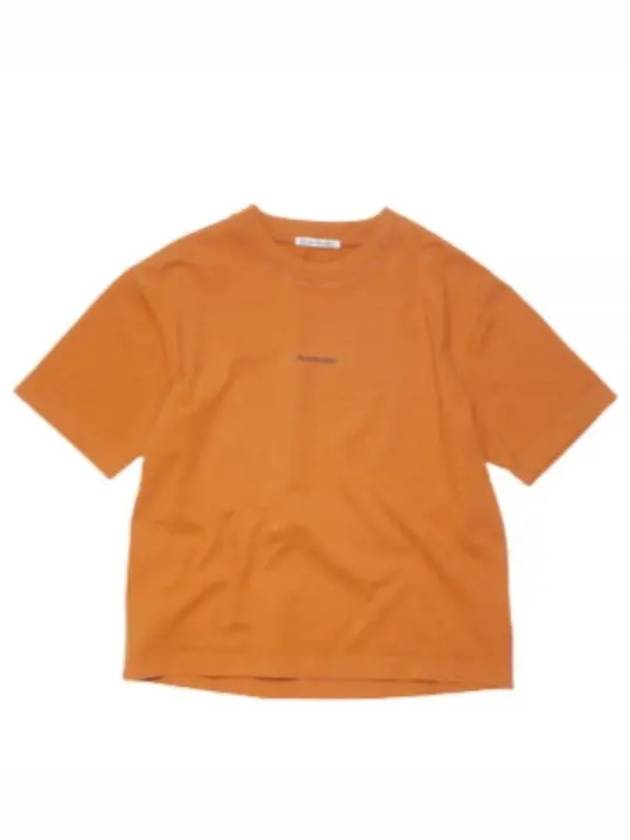 Logo Crew Neck Short Sleeve T-Shirt Orange - ACNE STUDIOS - BALAAN 2