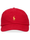 Logo Detail Ball Cap Red - POLO RALPH LAUREN - BALAAN 1