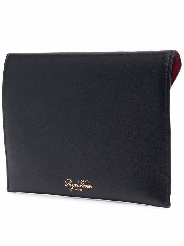 Buckle Envelope Small Clutch Bag Black - ROGER VIVIER - BALAAN 3