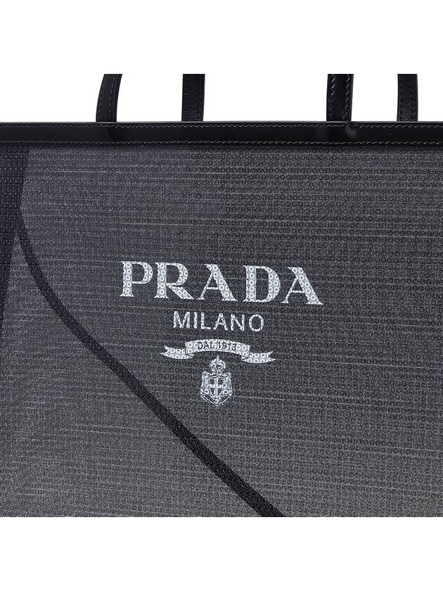 sequin mesh tote bag black - PRADA - BALAAN.