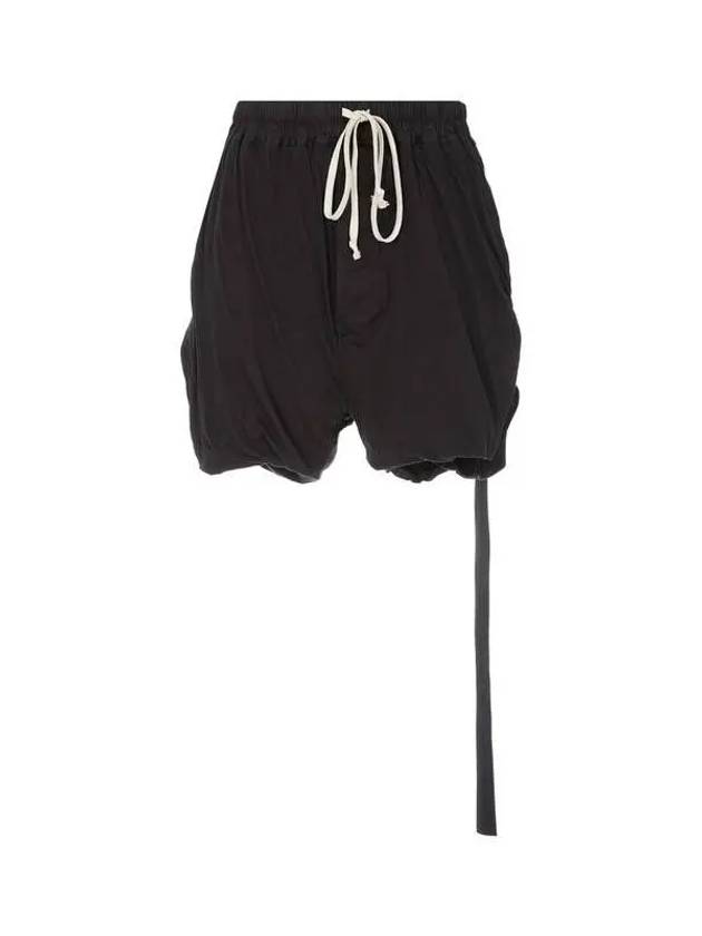 WOMEN DRKSHDW Bubble Hem Drawstring Shorts Black - RICK OWENS - BALAAN 1