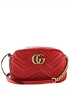 GG Marmont Matelasse Small Chain Shoulder Bag Hibiscus Red - GUCCI - BALAAN 2