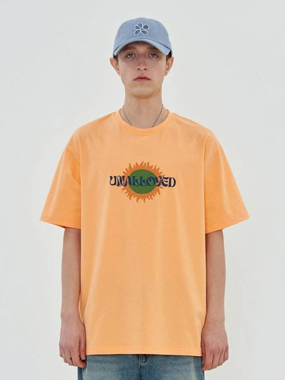 Sun Logo Short Sleeve T-Shirt Peach - UNALLOYED - BALAAN 2