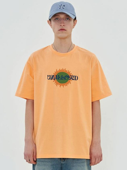 Sun Logo T-Shirt Peach - UNALLOYED - BALAAN 1