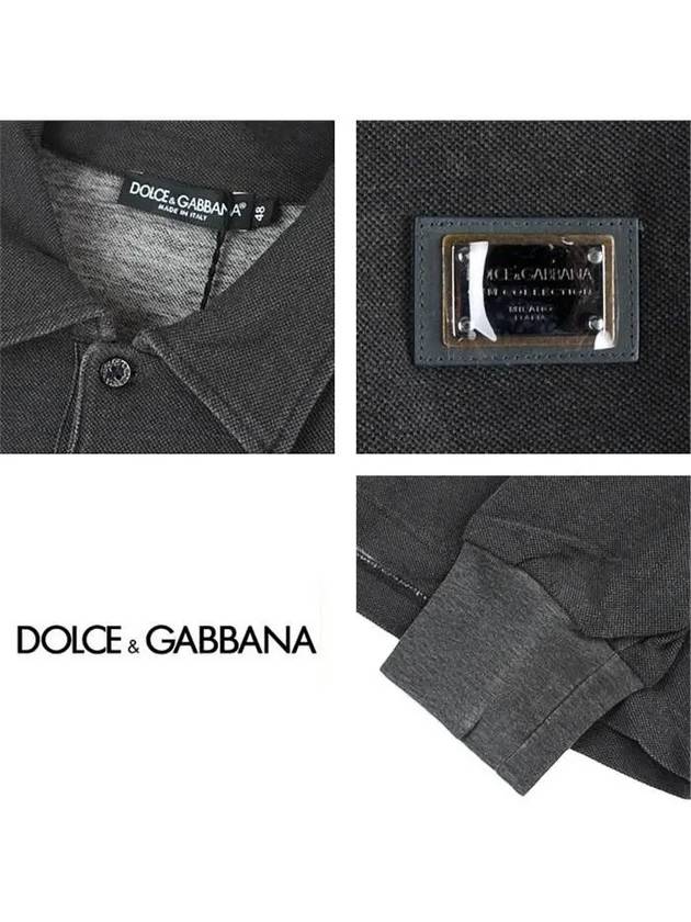 Logo Patch Long Sleeve PK Shirt Black - DOLCE&GABBANA - BALAAN 9