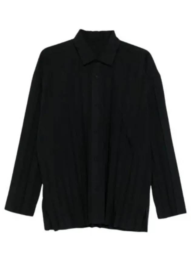 Homme Plisse Edge Long Sleeve Shirt Black - ISSEY MIYAKE - BALAAN 2