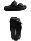 Strap Leather Sandals Black - PRADA - BALAAN 5